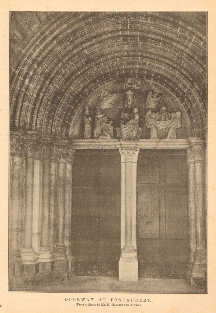 Doorway at Pontaubert (from a photo by Mr. H. Halliday Sparling). Yonne 1903